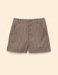 Short beige motif pied-de-puce I.Code-8