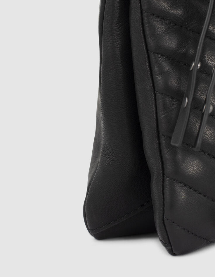 1440 Reporter Tasche Damen gesteppte Leder doppelt-6