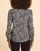Chemise noire imprimé floral graphique I.Code-3