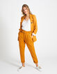Pantalon curcuma paper-bag en lin I.Code-6