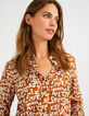 Chemise caramel imprimé maxi typo I.Code-1