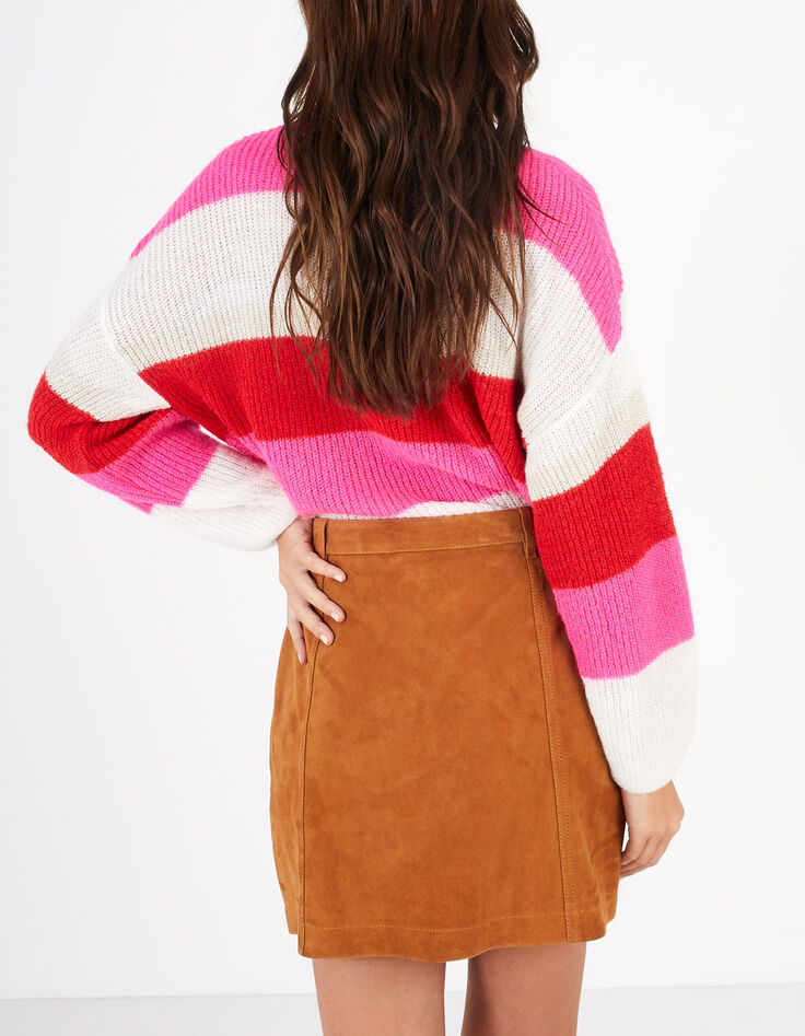 Falda corta camel botones ante I.Code-3