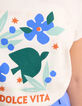 White short-sleeved maxi bird T-shirt I.Code-6