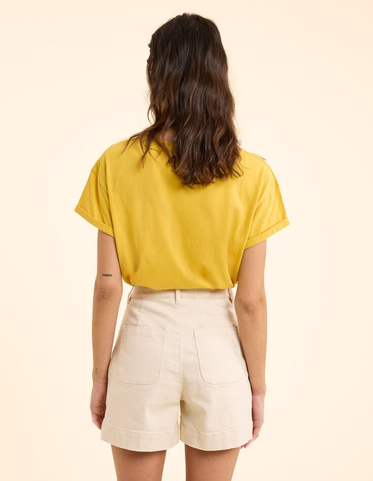 Short écru en denim I.Code-4