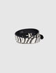 Zwarte riem vachteffect zebramotief I.Code-6