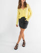 Cardigan jaune tricot fantaisie I.Code-5