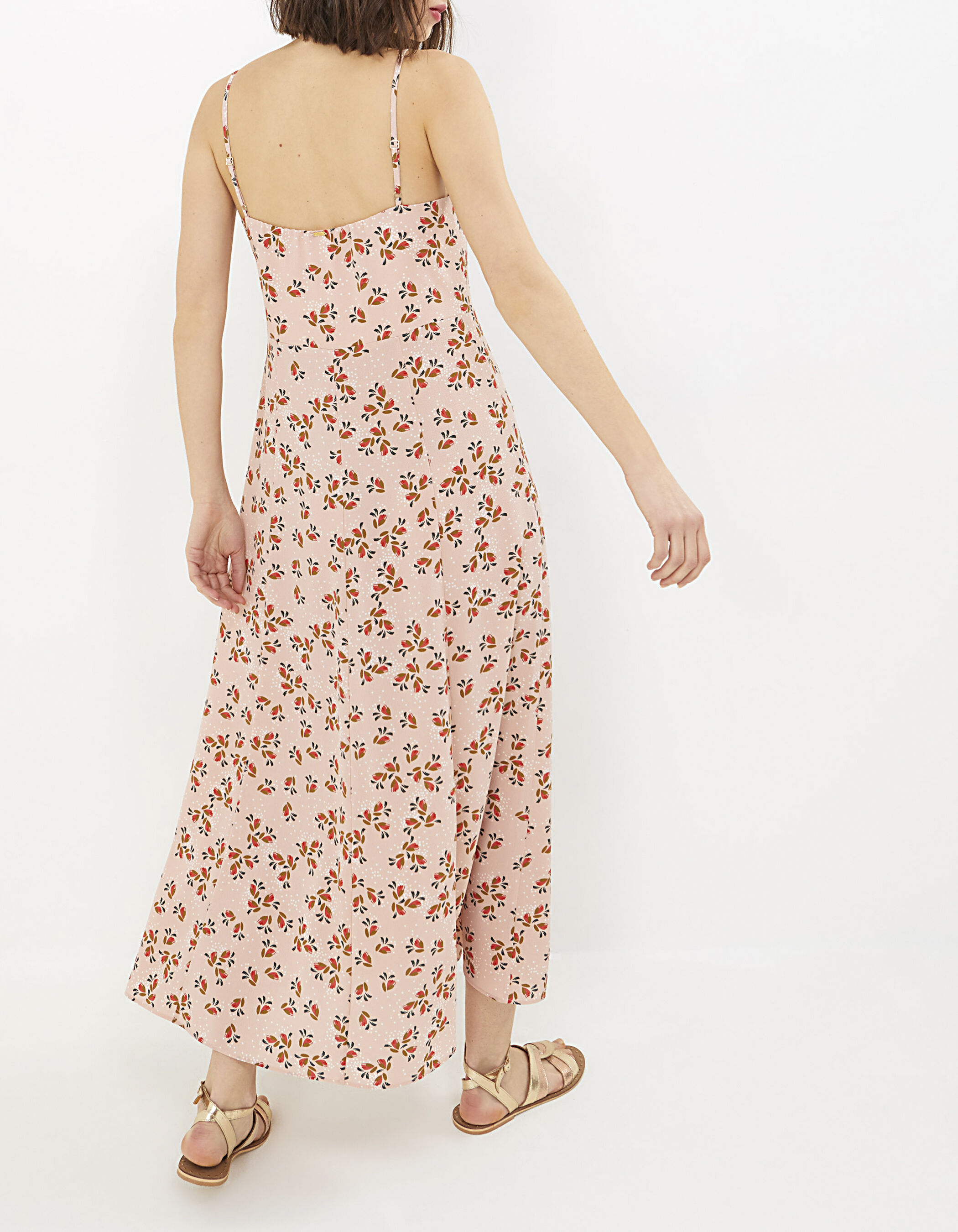 Robe longue discount a pois h&m