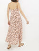 I.Code hibiscus floral and polka dot print long dress-3