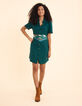 Robe chemise verte jacquard fantaisie I.Code-3
