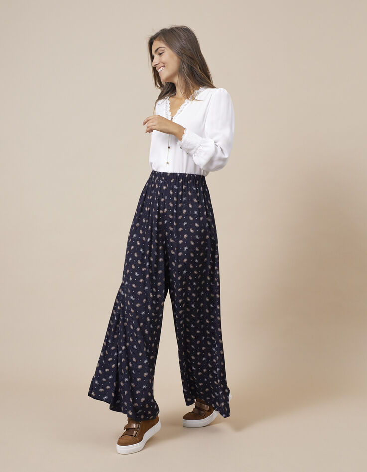 Blusa blanco roto con encaje I.Code-5