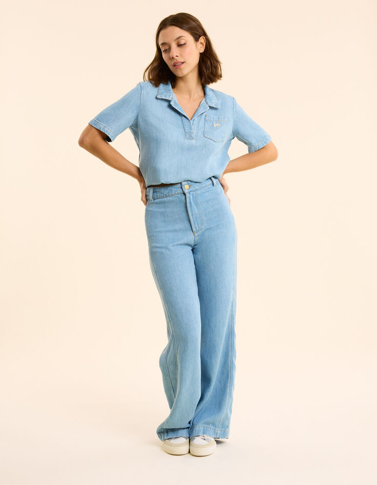 Jean large bleu délavé I.Code-1