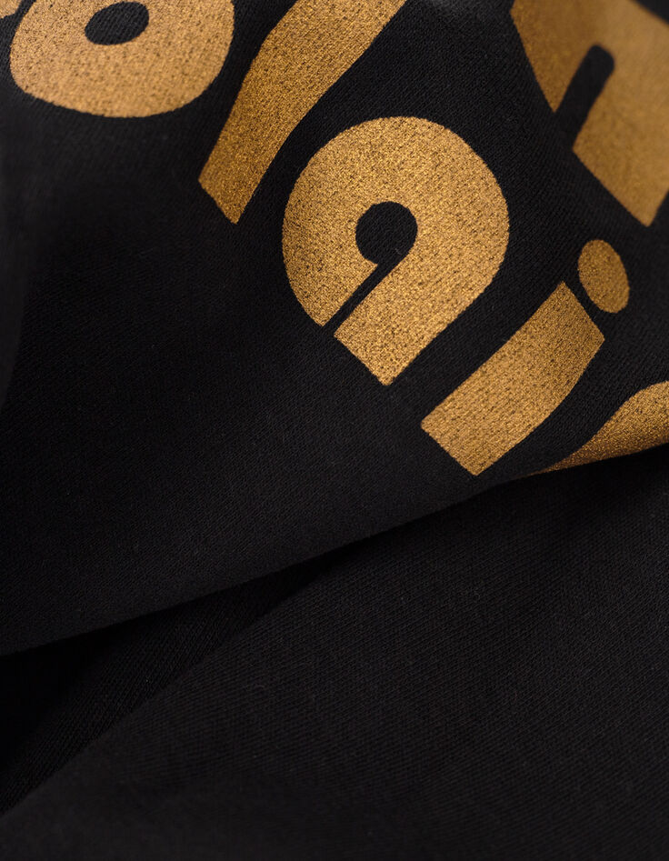 T-shirt manches courtes noir message camel I.Code-8