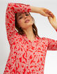 Roze overhemd met geometrische letterprint I.Code-2