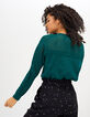 Smaragdgrüner Pullover mit Ajourmuster I.Code-4