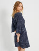 Robe marine imprimée foulard I.Code-4