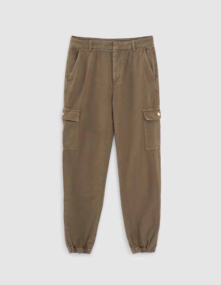Pantalon battle kaki à bas élastiqués I.Code-1