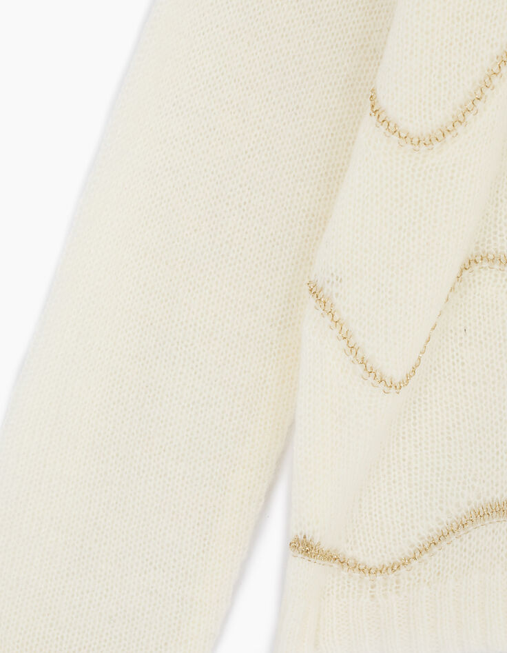 Gebroken wit vest in mohair I.Code-2