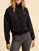 I.Code black knit cardigan with check jacquard motif-1