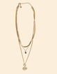 Collar de 3 vueltas con hoja de ginko I.Code-1