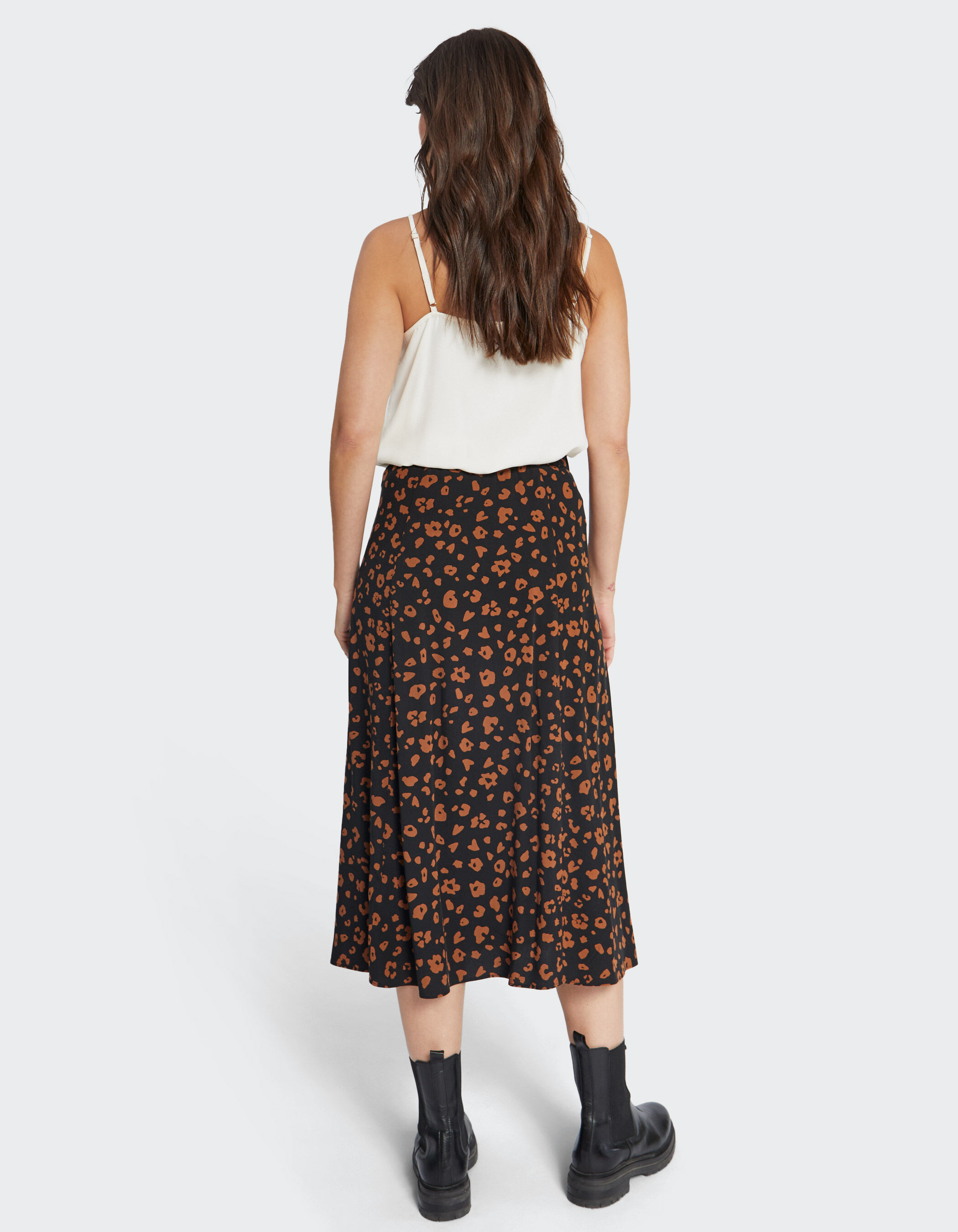 Lange deals rok luipaardprint