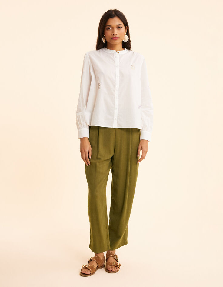 White shirt with I.Code color embroidery-3