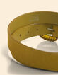 Ceinture en daim jaune avec boucle tressée I.Code-4
