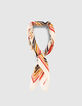 Foulard carré écru à message I.Code-3