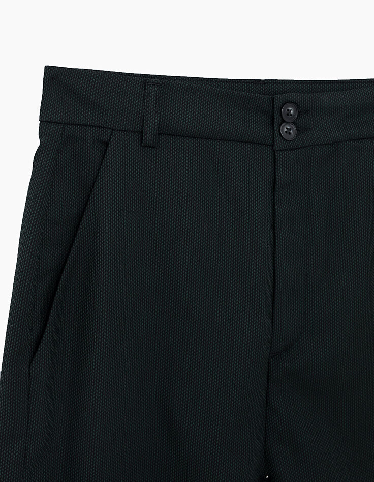 Short verde de tela jacquard I.Code-2 Short verde de tela jacquard I.Code-2