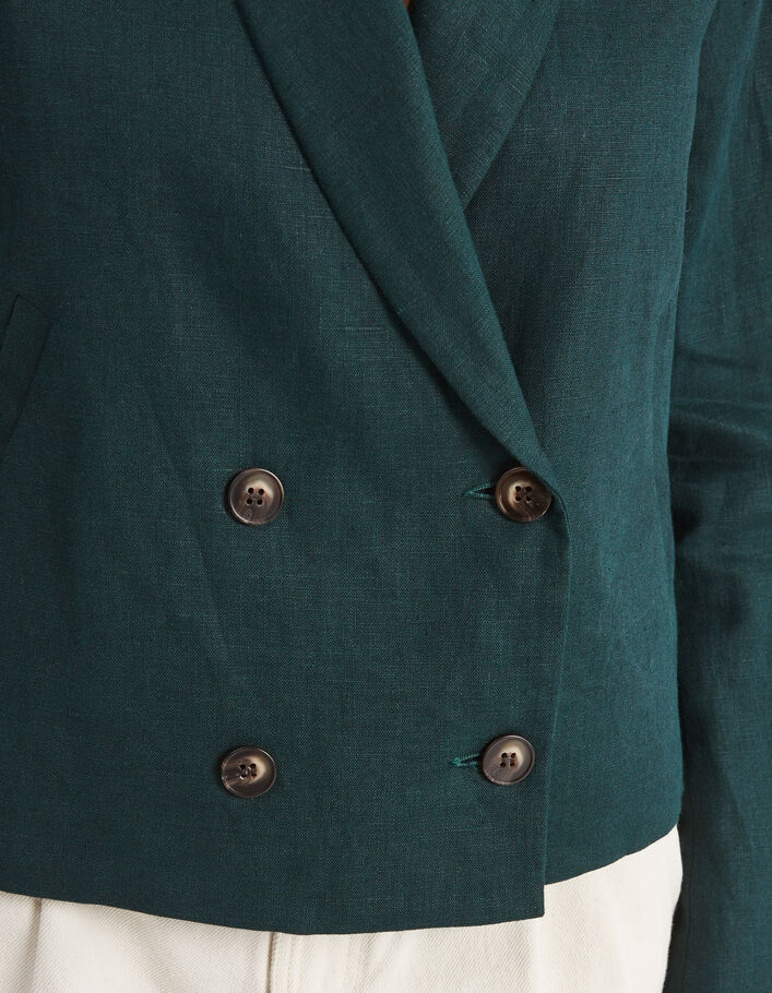 Linnen imperial green blazer I.Code - I.CODE