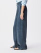 Dames Lyocell&reg;-mix marineblauwe getailleerde broek-4
