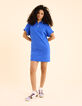 Blaues Kleid Polokragen Reißverschluss I.Code-6