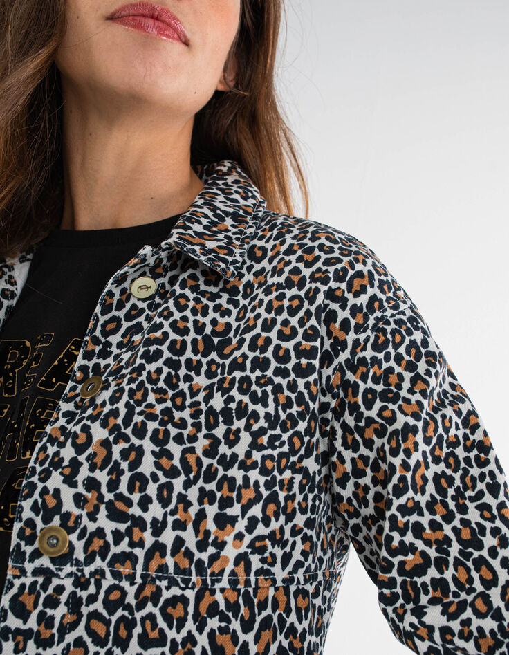 Chaqueta vaquera leopardo fauve I.Code-4
