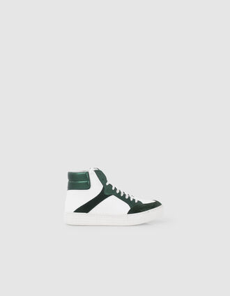 Sneakers hautes vert impérial et blanc I.Code