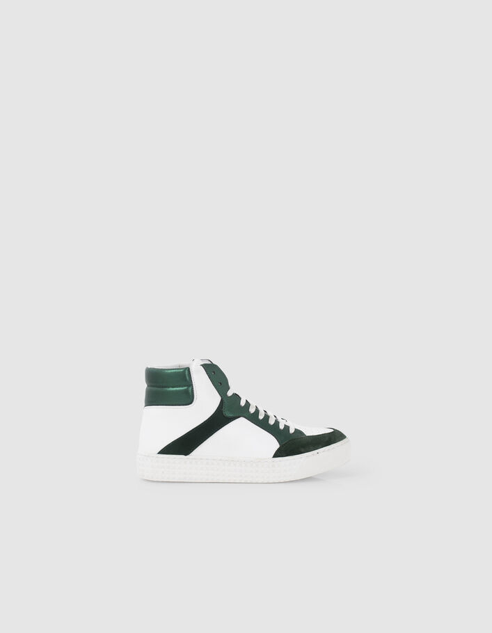 Sneakers hautes vert impérial et blanc I.Code-2
