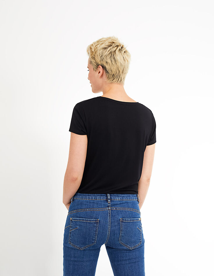 Zwart T-shirt Free your mind met gezicht I.Code-5