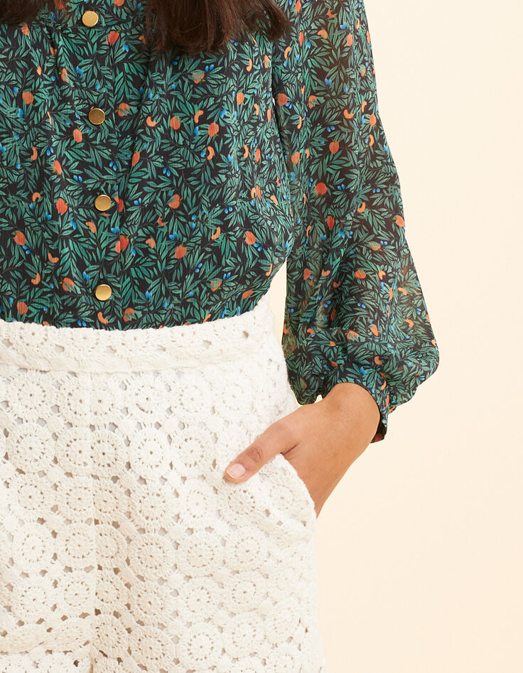 Ecru Shorts aus Spitze I.Code-3