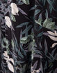 Schwarzes Midi-Damenkleid mit Orchideenprint-8