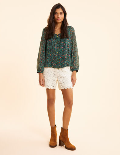 Ecru Shorts aus Spitze I.Code