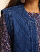Chaqueta vaquera azul acolchada sin mangas I.Code-7