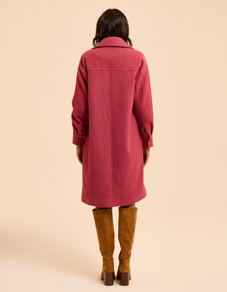 I.Code pink striped long coat-4 I.Code pink striped long coat-4