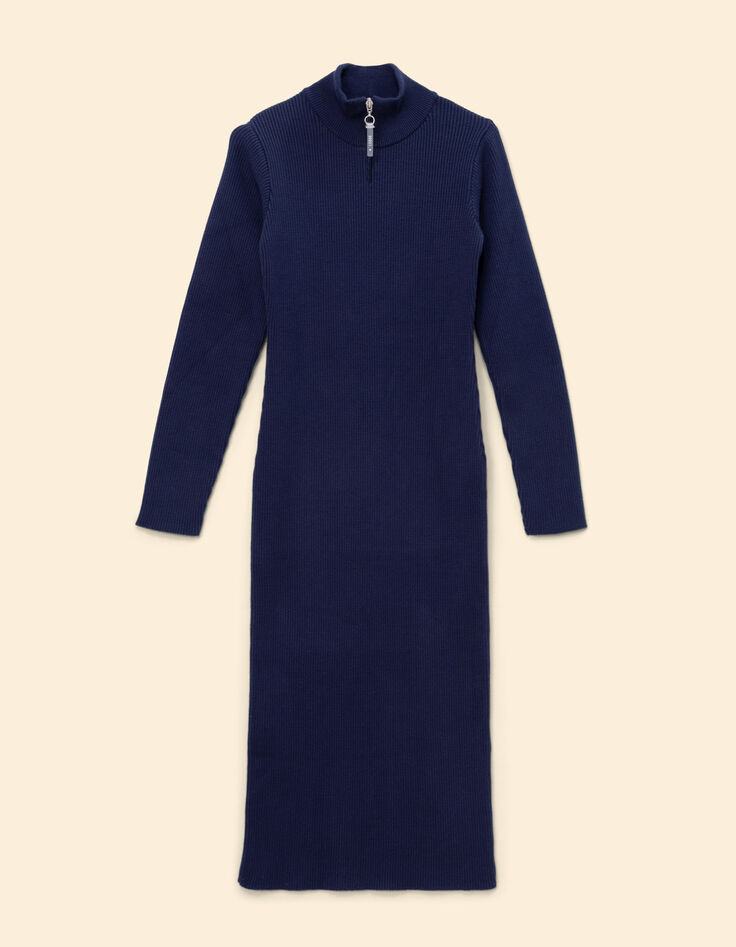 I.Code navy ribbed tube dress-6