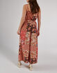 Pantalon large rose thé imprimé patchwork floral I.Code-2
