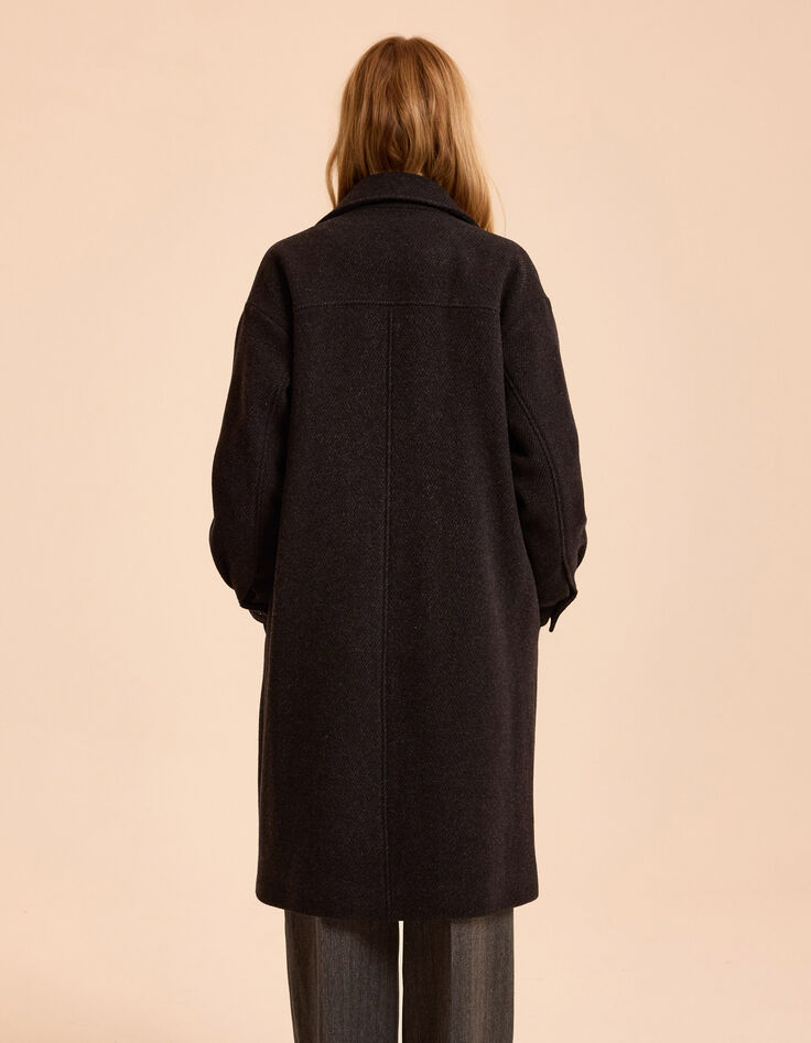 Langer, grauer Überhemd-Mantel I.Code-4