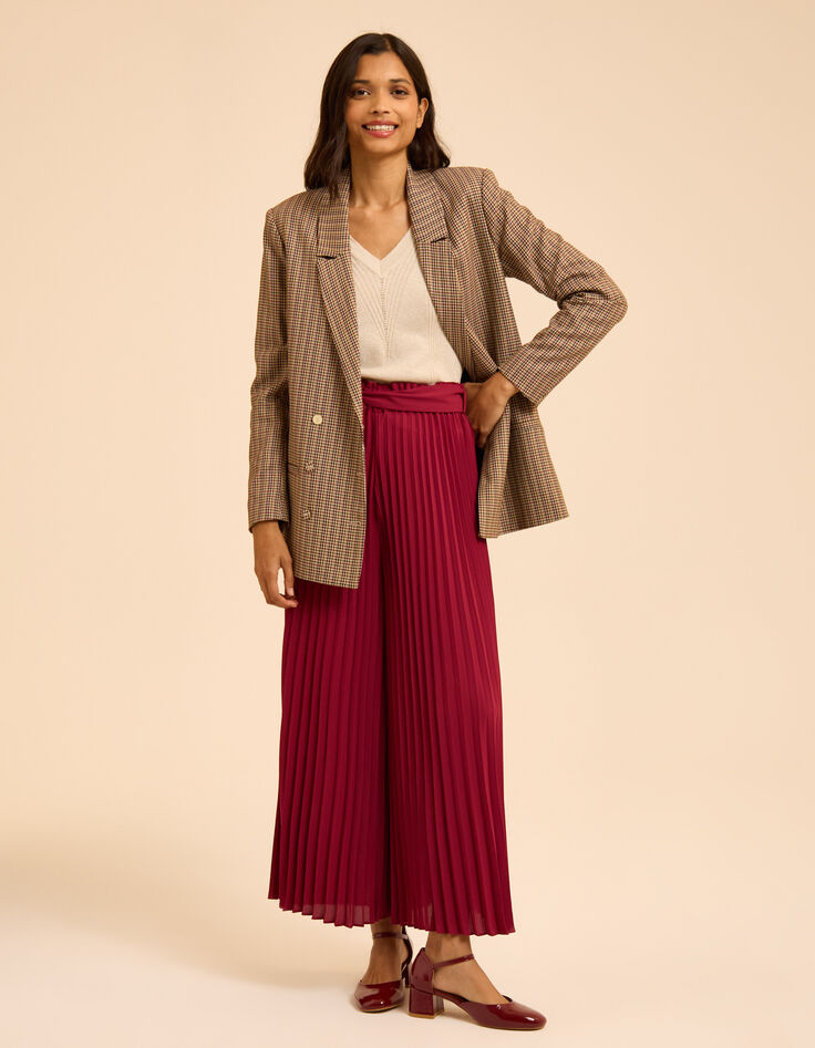 Pantalon large rose plissé I.Code-8 Pantalon large rose plissé I.Code-8