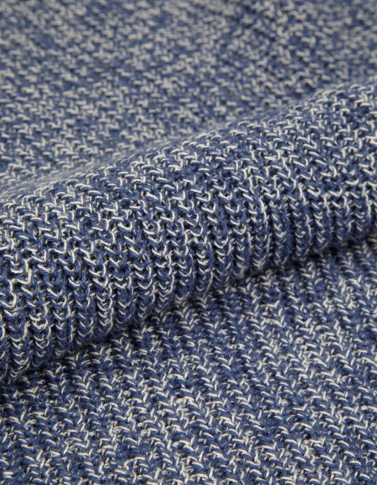 Blauer Strickpullover f&uuml;r Herren-9