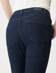 Damen Jeans gerade blau schwarz powerstretch cropped-3