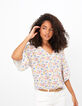 Top azul cielo estampado margaritas I.Code-5