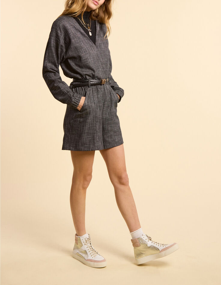 Combishort anthrazit faux-uni  I.Code-6