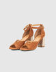 Sandales mélèze cuir velours à talon doré I.Code-4