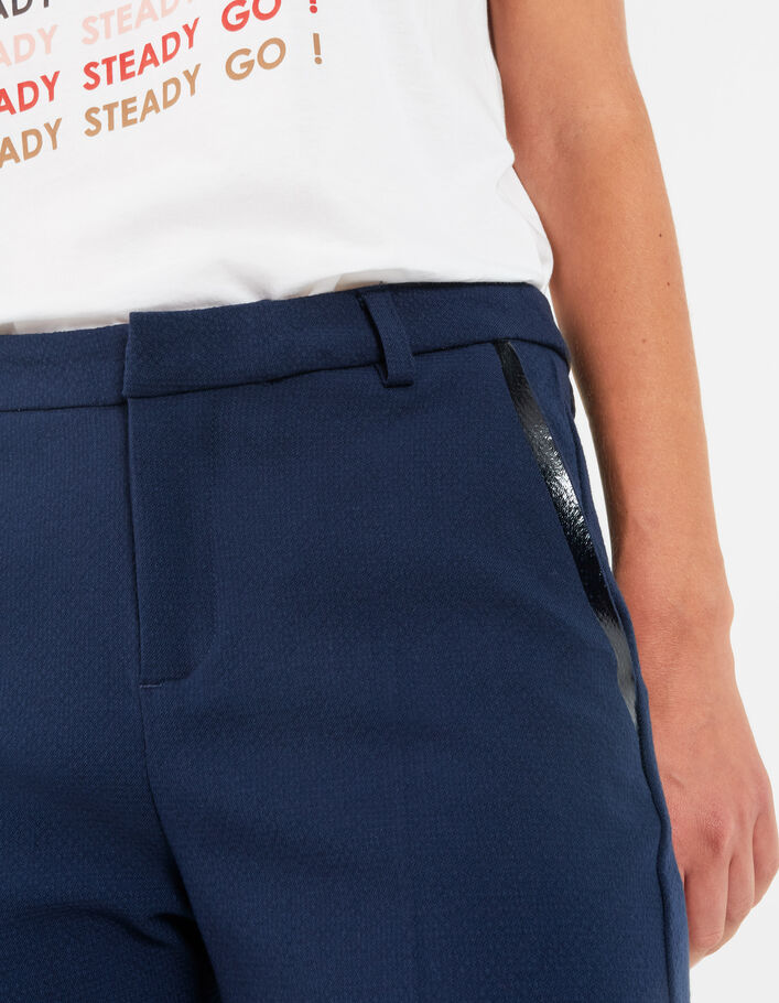 I.Code navy city trousers with marking on pockets - I.CODE